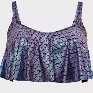 🆕🧜‍♀️ 2X Purple Iridescent Mermaid Wireless Bikini Top 2X 🧜‍♀️